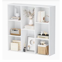 8 Cube Storage Organizer, Wooden Cube Shelves with Closed Back Panel, Reversible Bookcase, Cubes Closet Organizer for Home, Living Room, Kids Room, Of