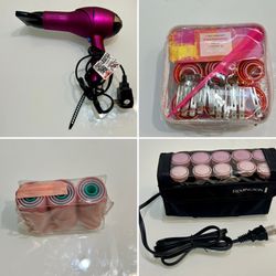 Hair Dryer & Curlers – Good Working Condition