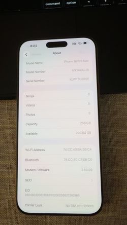 iPhone 16 Pro max 256g unlocked like new 100% battery capacity