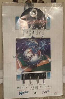 Vintage Florida Marlins Limited Edition 1993 Inaugural Day Poster.
