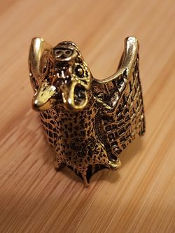 Bat Ring Adjustable Silver Or Gold