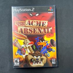Looney Tunes ACME Arsenal (Sony PlayStation 2, 2007) CIB W/Manuel