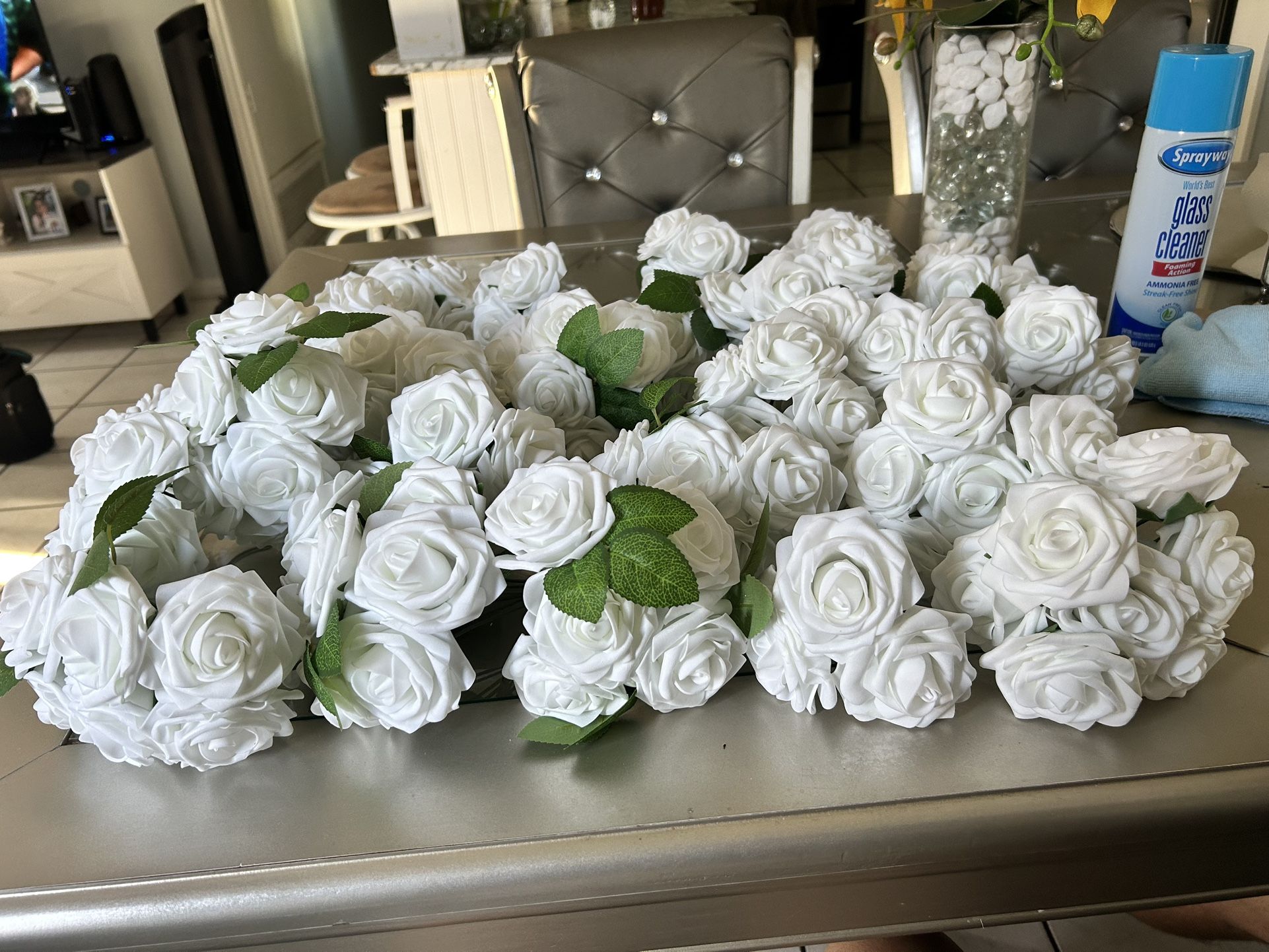 Foam White Roses