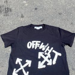 Off-White Paint Script Over Skate T-shirt