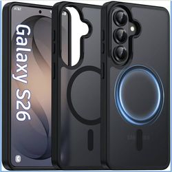 Magnetic for Samsung Galaxy S26 Case Matte, S26 Phone Case Compatible with MagSafe Frosted Translucent Shockproof Anti-Scratch Slim Fit Case Military