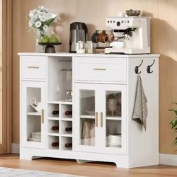 Sideboardy Buffet Cabinet with Storage Buffet Table Wine Racks Glass