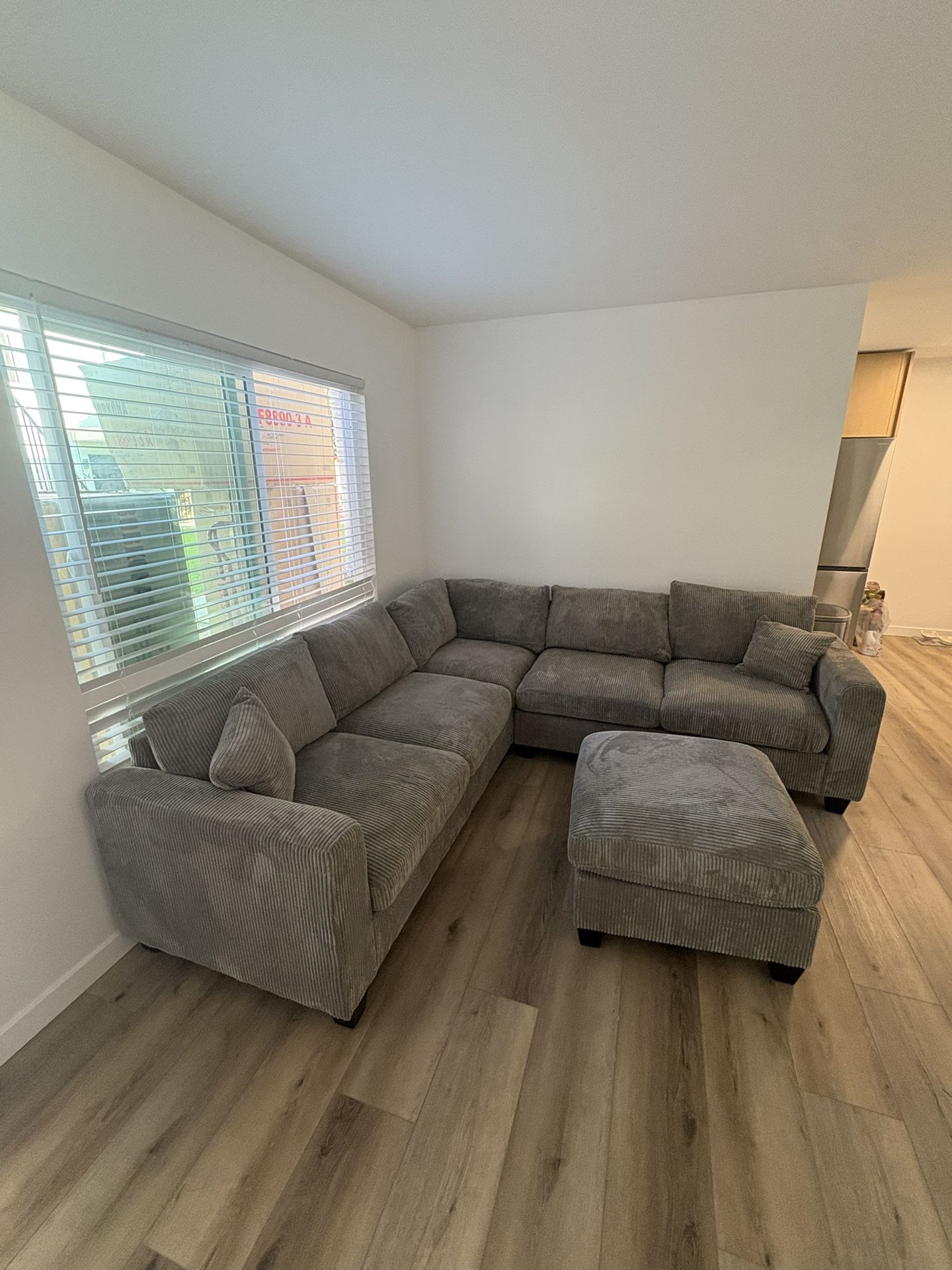 Corduroy Sectional Couch 