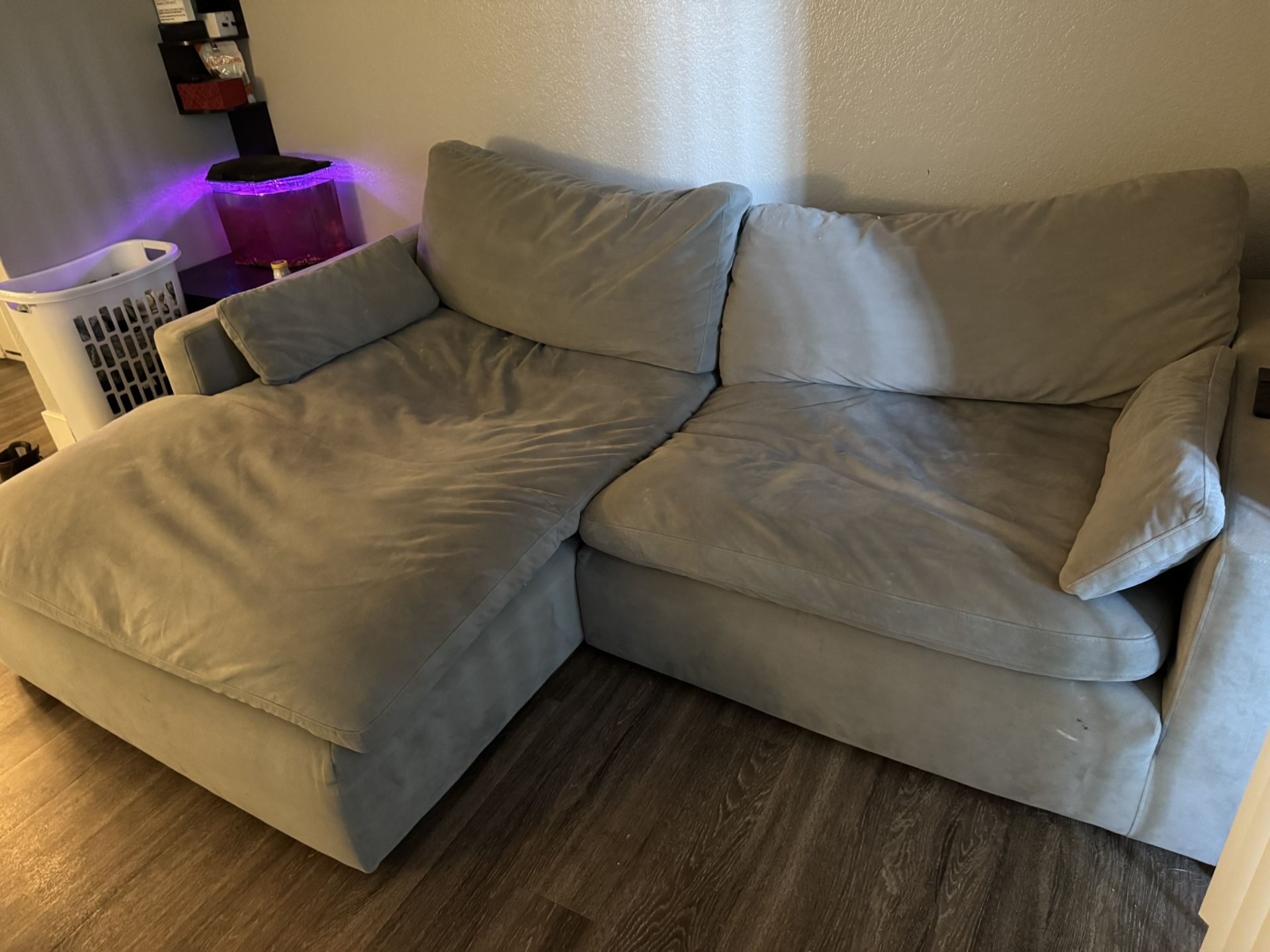 Gray L Shaped Couch