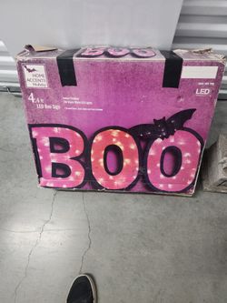 Home Accents Holiday 4.4 ft. Halloween LED Lighted "BOO" Sign