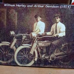 5 X 7 Canvas.  Harley & Davidson 