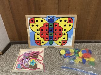 Melissa Dough Button Toy And String 