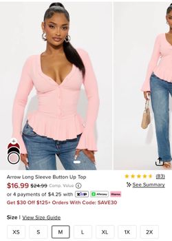 Pink long sleeve from fashion nova