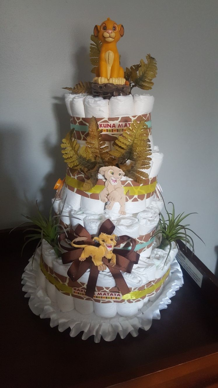 Lion king diaper cake