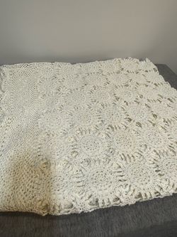 White Crochet Lace mantels