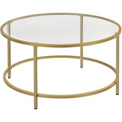 Golden Glass Coffee Table - 592021