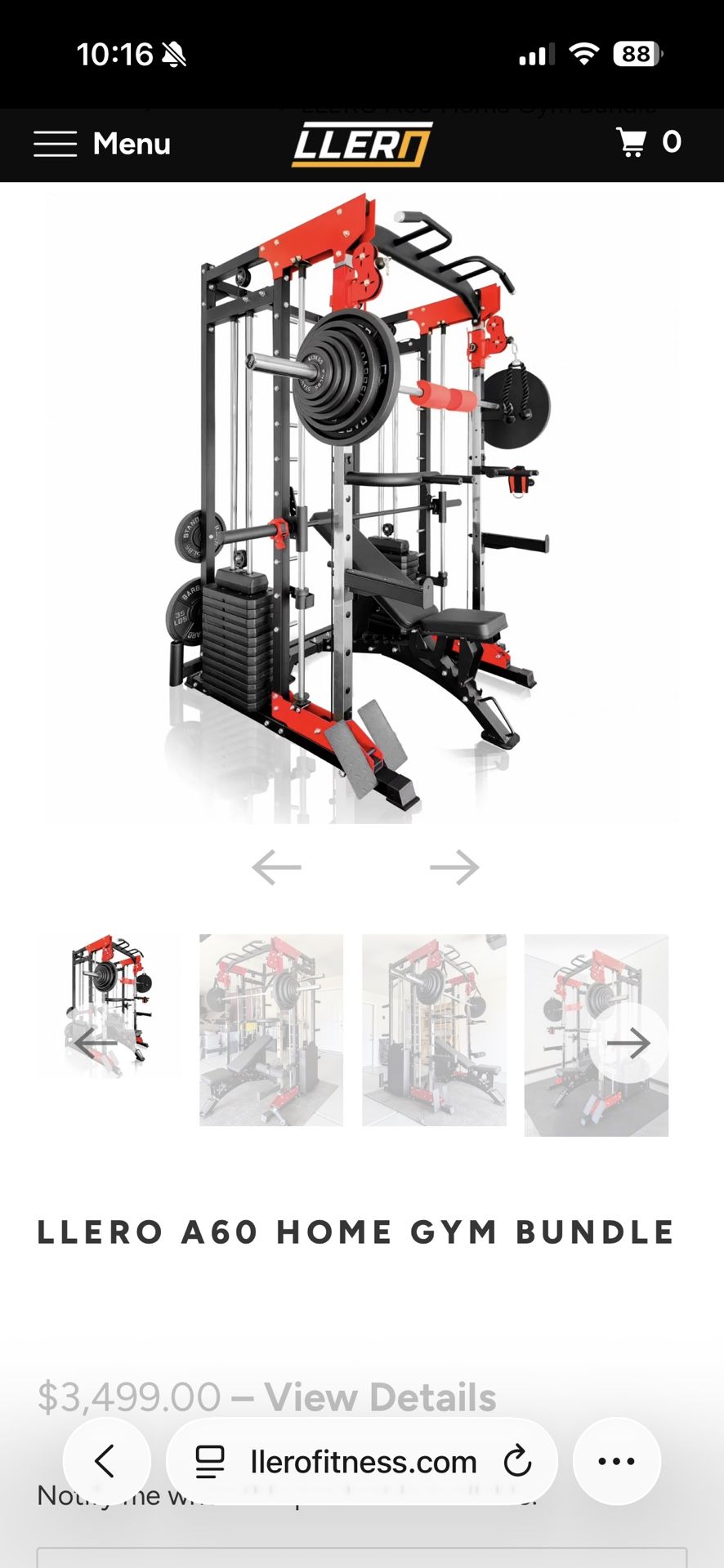 Home Gym Set Equipment Llero A60