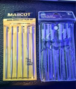 Mascot Swiss Precision File Set + Power Fist Needle File Set – 12 Files
