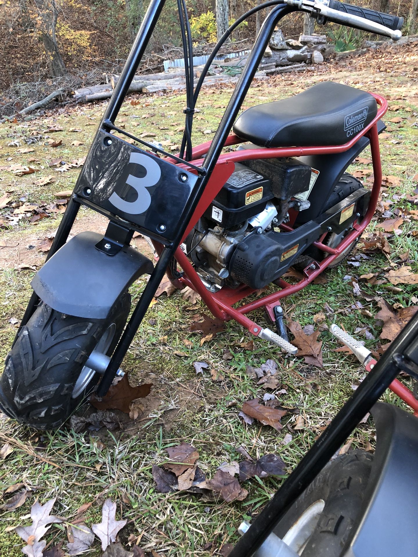 3 Coleman 3hp Mini Bikes For Sale .All Are Red 100ccx for Sale in