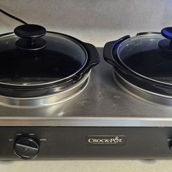 DUAL CROCKPOT ( THE ORIGINAL SLOW COOKER ) WITH LIDS AND ADJUSTABLE SETTINGS 
PICKUP ITEM ONLY