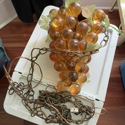 Vintage ‘Glass Grapes’ Swag Lamp