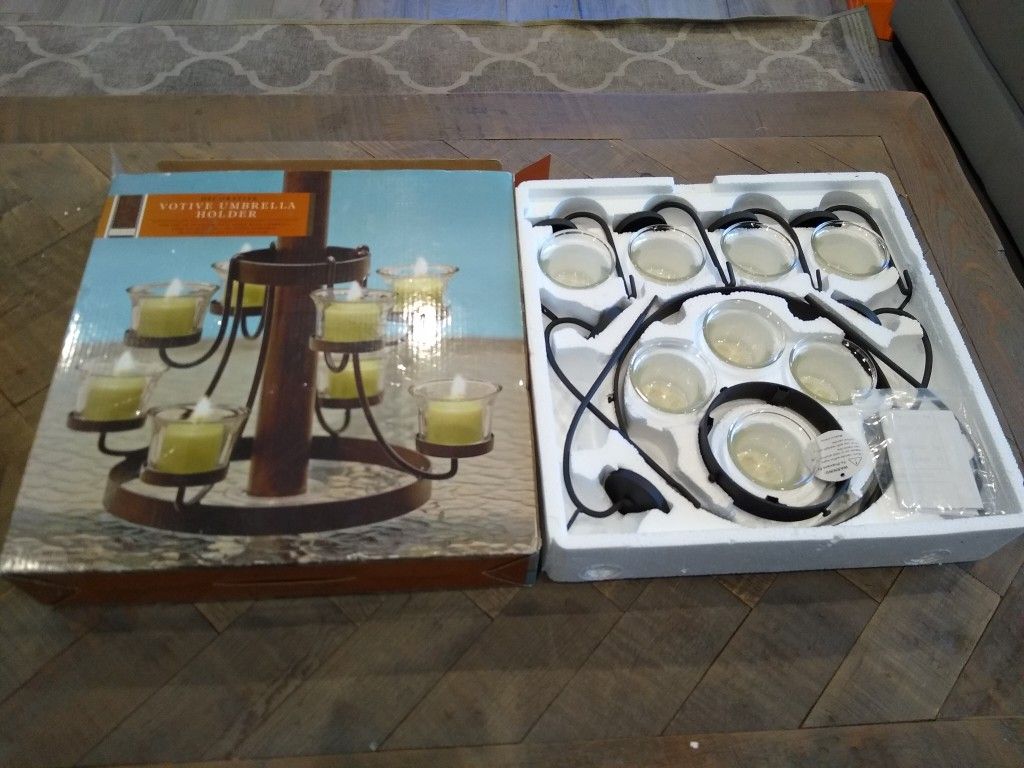 NEW Patio Umbrella Candle Holder