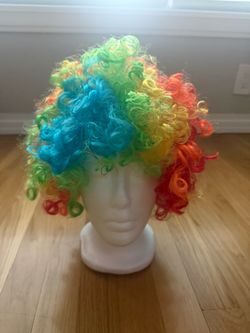 Rainbow Curly Clown Wig