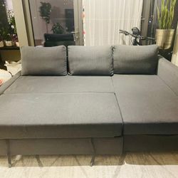 Sleeper sectional 3-seat sofa with storage 