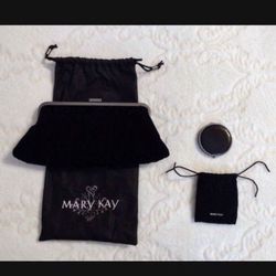 Mary Kay evening clutch and compact , each with their own dust bag. Fabric is velvet.