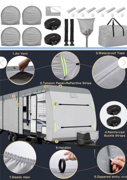 RV Travel Trailer Cover - Fits 24' - 26'