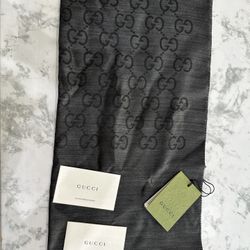 GG JACQUARD KNITTED SCARF