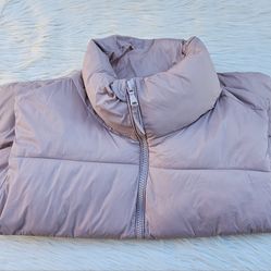 Old Navy Women's Light Pink Puffer Vest Jacket Coat Size XL