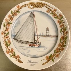 ELYSE WASILE KAISER PORCELAIN BAHAMAS PLATE COLLECTOR'S LIMITED EDITION