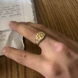 10k gold nugget ring 