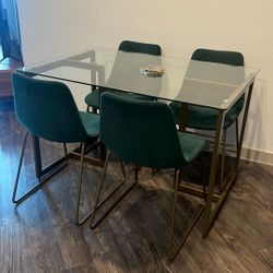 Glass Dining Table Set 