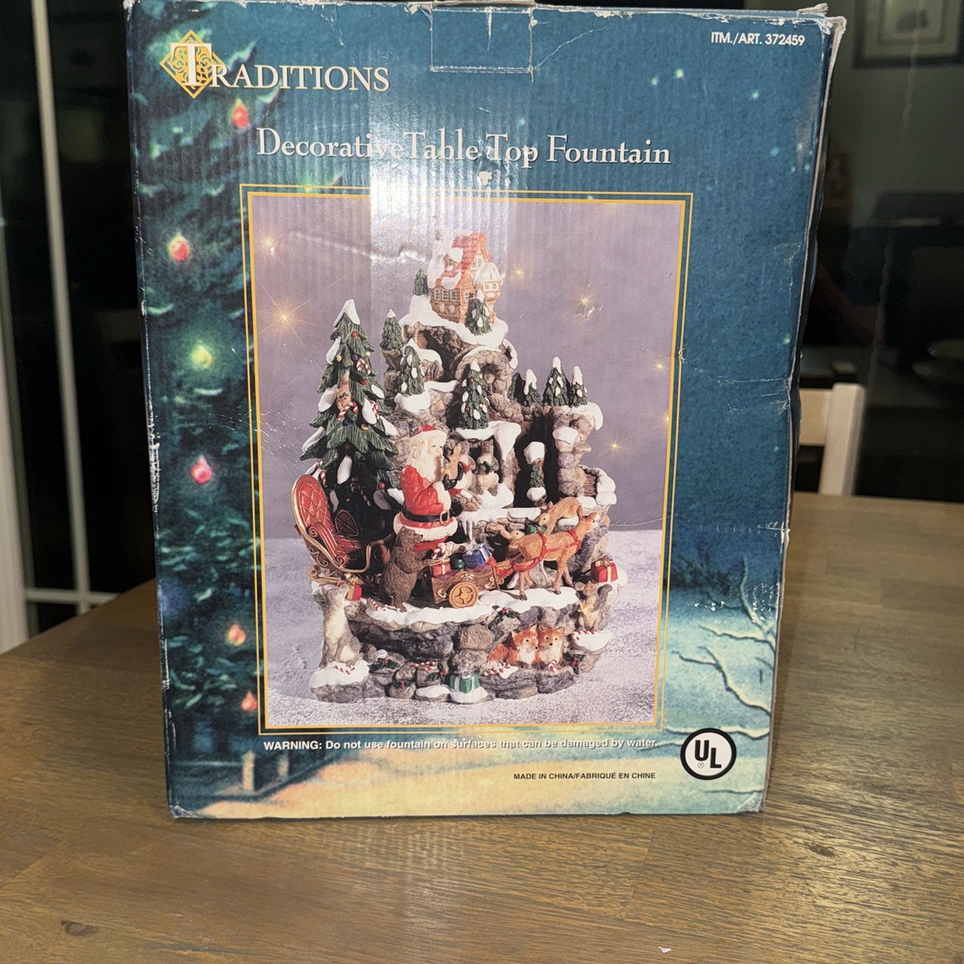 Traditions Christmas Decorative Table Top Fountain. New In Box