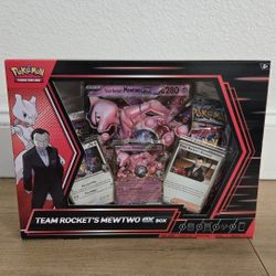 For Sale: 
Brand New in Box Pokemon Trading Card Game TCG Scarlet & Violet Destined Rivals Team Rocket's Mewtwo EX Box 