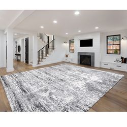 Keen Home Design Area Rugs – 12x15 Non-Shedding, Abstract Rugs for Kitchen, Living Room, Bedroom, Dining Room, Entryway – Size: 12' x 15', Abstract Cr