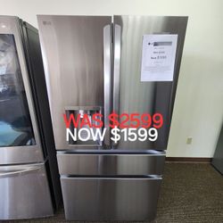 29 Cu. Ft. Smart Standard Depth Max French Door With Full Converted Drawer, ICE And Water 