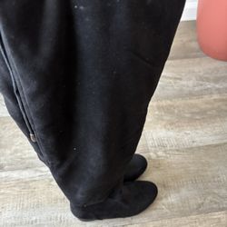 Wedge Thigh High Suede Black Boots