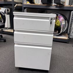 Brand New White Metal Filing Cabinet
