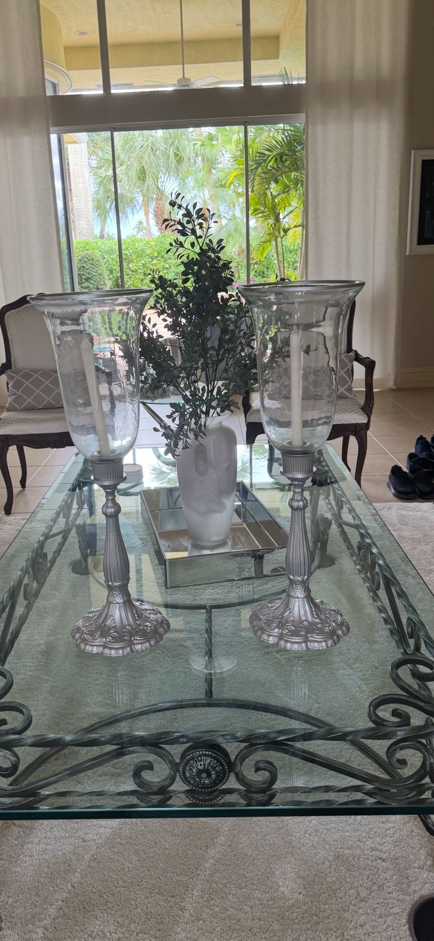 Two Candle Holders - 28 Inches High