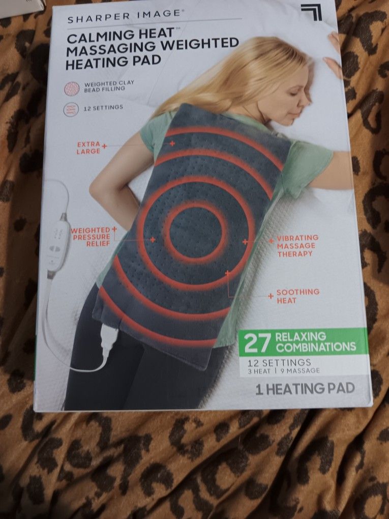 Calming Heat Massaging Weighted Heating Pad