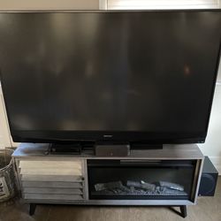 Mitsubishi TV and TV Stand