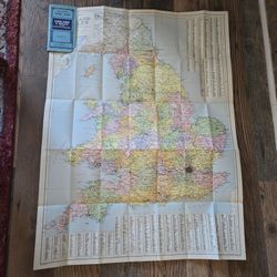1940s Or 50s England Folding Map