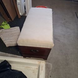 Wooden Chest/Bench With Cusion 