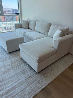 Brand new in stock cream sectionals
