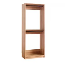 Klair Living Prosper 32 in. W Oak Tower Unit 1-Shelf 2 Rods Wood Closet System
