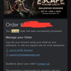 Escape Ticket (Saturday Only)