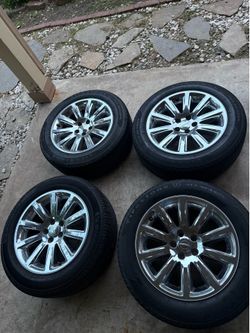 Firestone Tires All Season And OEM Chrysler Silver Rims 18in