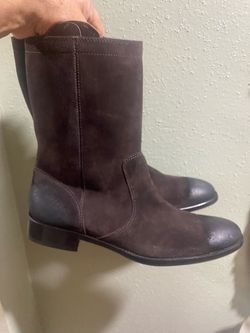 Cole Haan Men's Chocolate Brown Suede Boots–Size 12